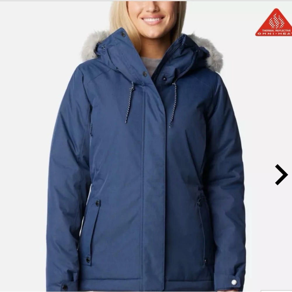 Columbia Blue Ski & Snow Jacket with Hood